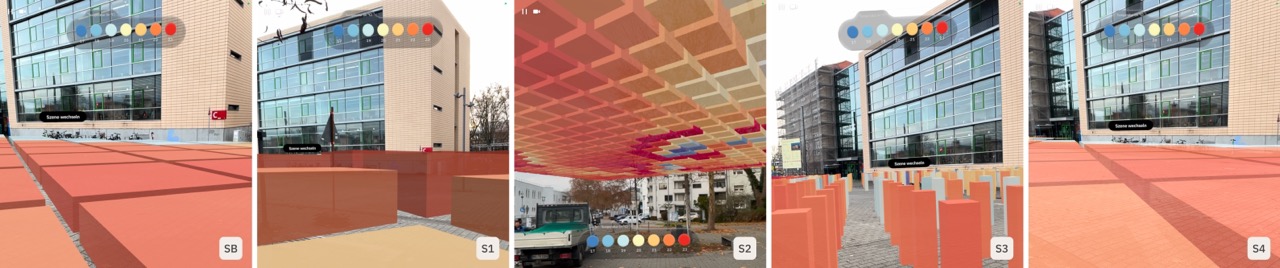 Verschiedene AR-Visualisierungsvarianten